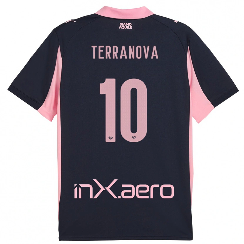 Danxen Women Mattia Terranova #10 Navy Pink Away Jersey 2025/26 T-Shirt