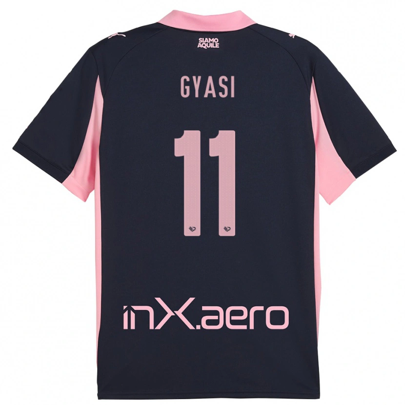 Danxen Women Emmanuel Gyasi #11 Navy Pink Away Jersey 2025/26 T-Shirt