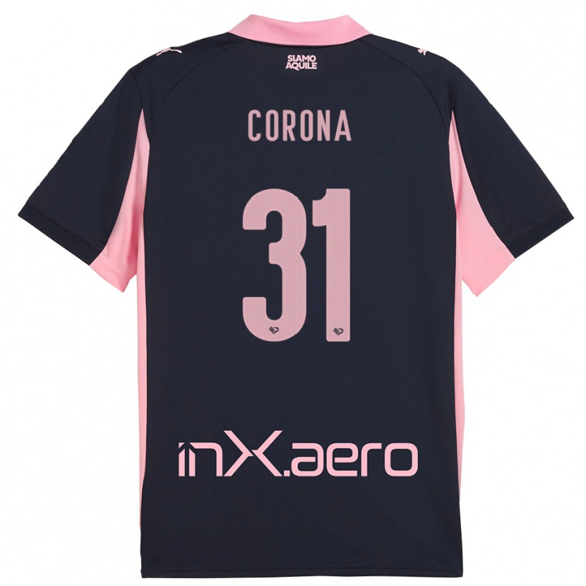 Danxen Women Giacomo Corona #31 Navy Pink Away Jersey 2025/26 T-Shirt