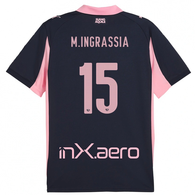 Danxen Women Manuel Ingrassia #15 Navy Pink Away Jersey 2025/26 T-Shirt