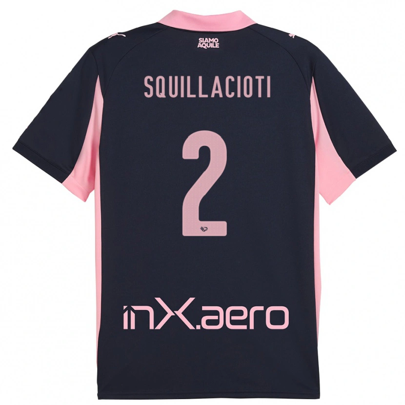 Danxen Women Salvatore Squillacioti #2 Navy Pink Away Jersey 2025/26 T-Shirt