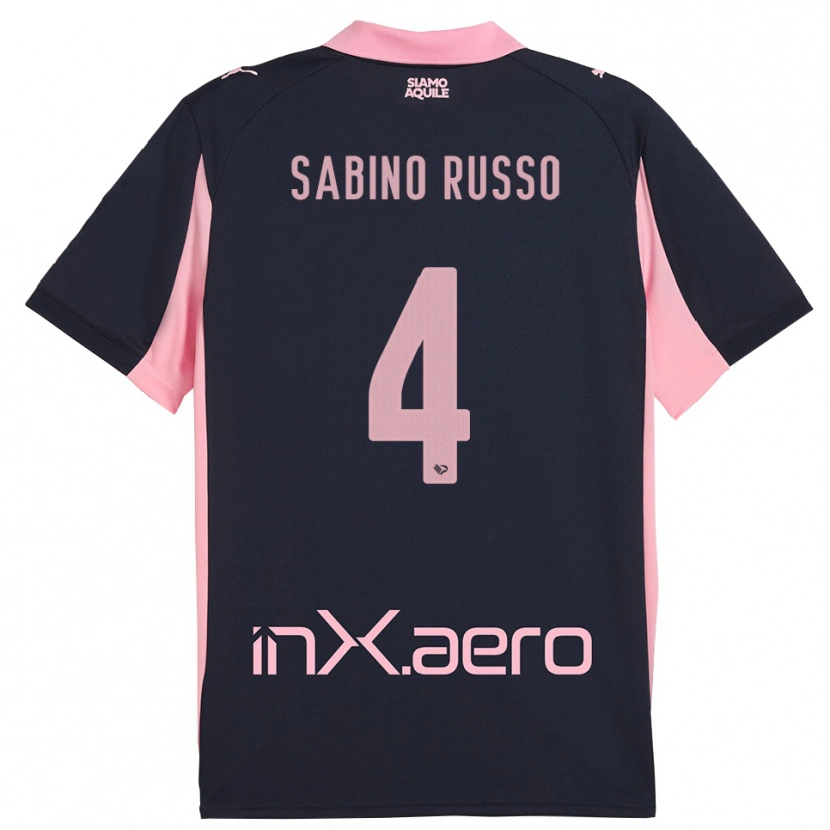 Danxen Women Alessandro Sabino Russo #4 Navy Pink Away Jersey 2025/26 T-Shirt