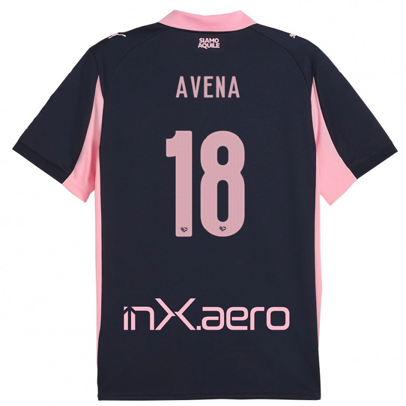 Danxen Women Pietro Avena #18 Navy Pink Away Jersey 2025/26 T-Shirt