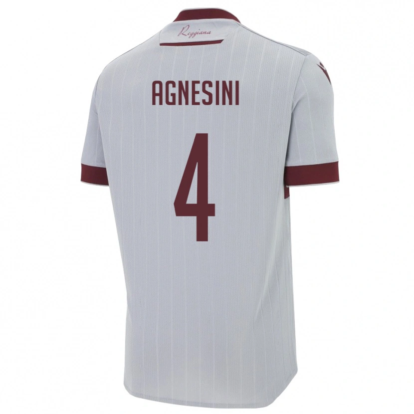 Danxen Women Alessandro Agnesini #4 Burgundy White Away Jersey 2025/26 T-Shirt