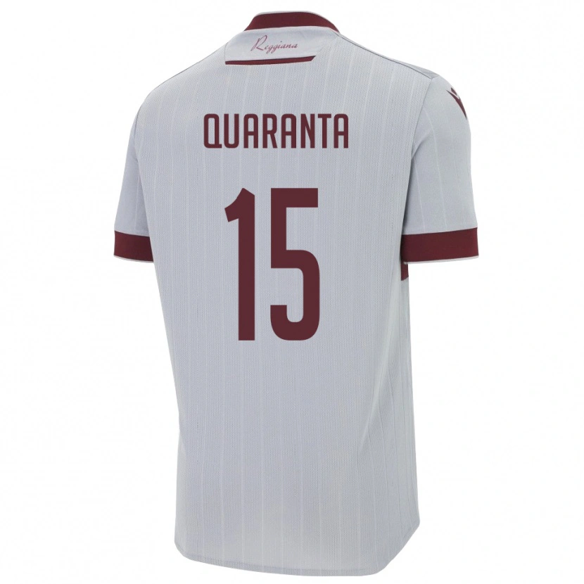 Danxen Women Danilo Quaranta #15 Burgundy White Away Jersey 2025/26 T-Shirt