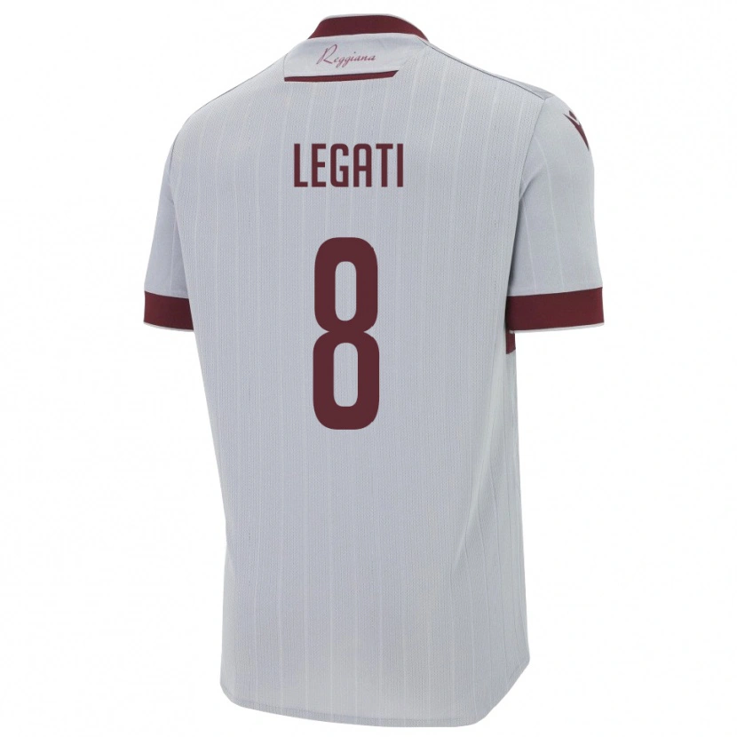 Danxen Women Mattia Legati #8 Burgundy White Away Jersey 2025/26 T-Shirt