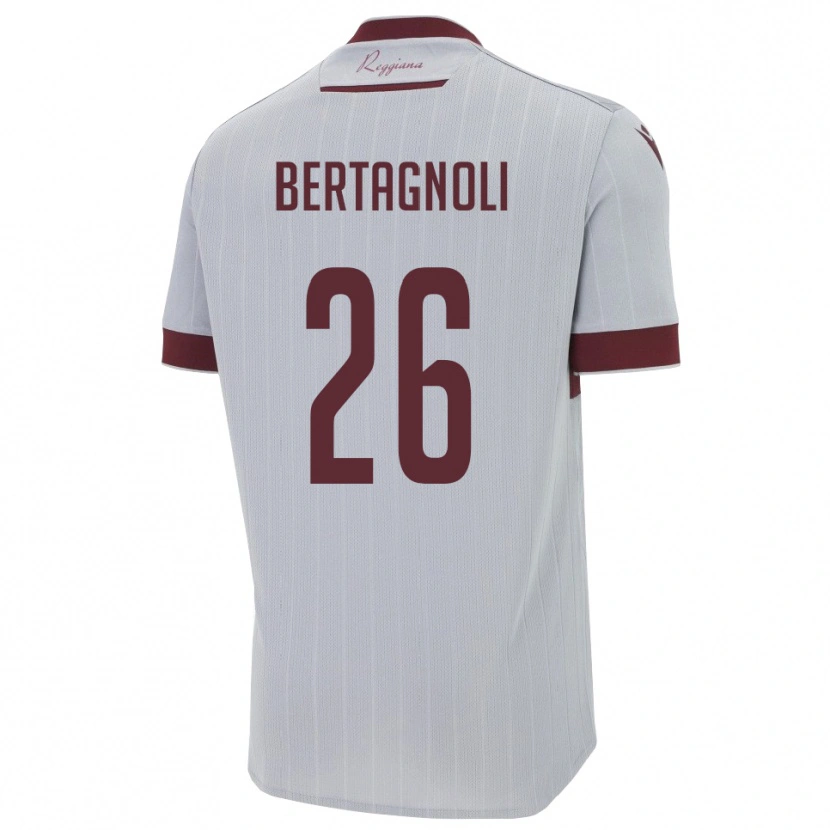 Danxen Women Massimo Bertagnoli #26 Burgundy White Away Jersey 2025/26 T-Shirt