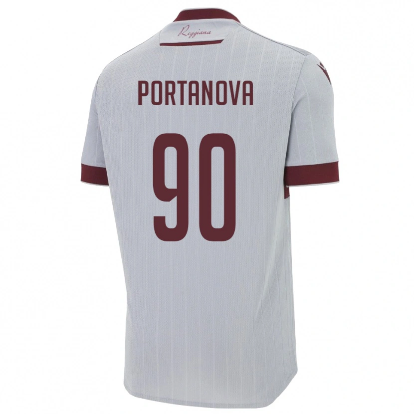 Danxen Women Manolo Portanova #90 Burgundy White Away Jersey 2025/26 T-Shirt