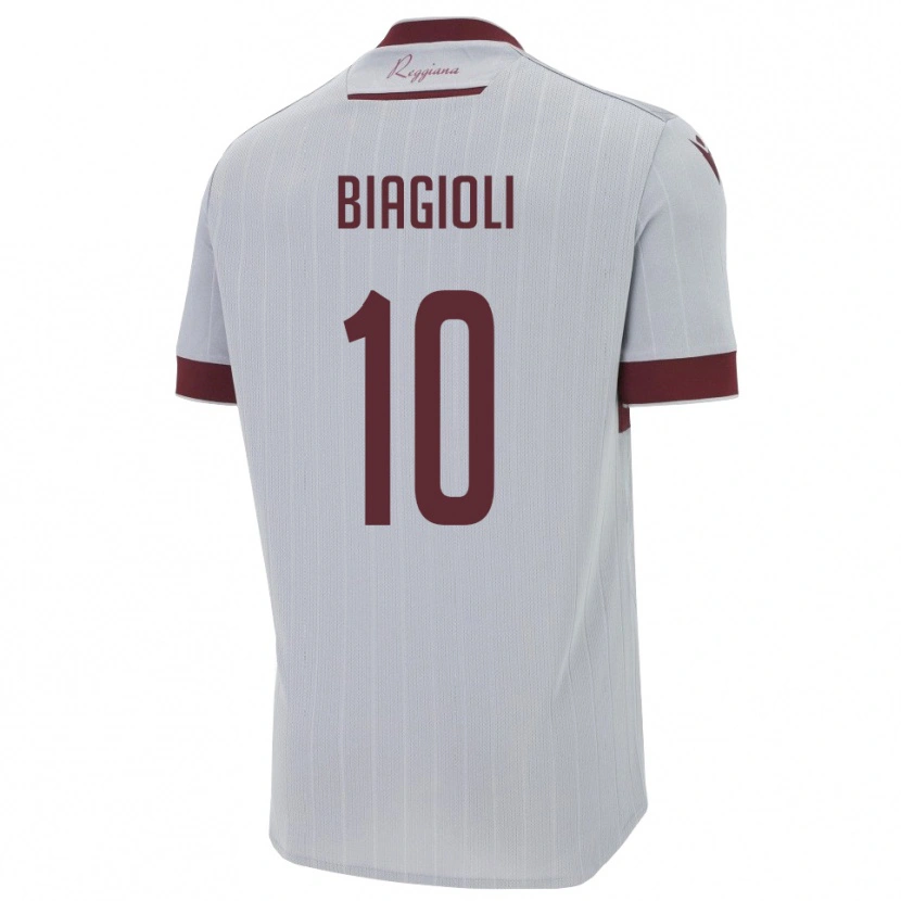 Danxen Women Martino Biagioli #10 Burgundy White Away Jersey 2025/26 T-Shirt