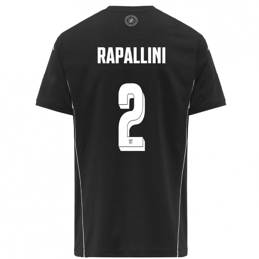Danxen Women Andrea Rapallini #2 Black White Away Jersey 2025/26 T-Shirt