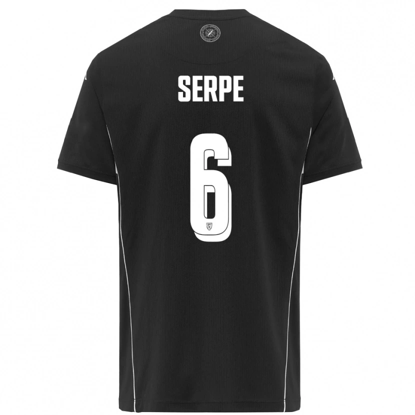 Danxen Women Laurens Serpe #6 Black White Away Jersey 2025/26 T-Shirt
