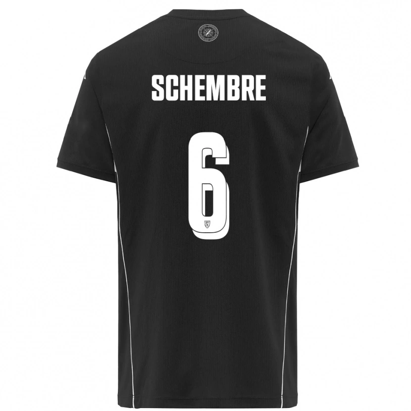 Danxen Women Emanuele Schembre #6 Black White Away Jersey 2025/26 T-Shirt