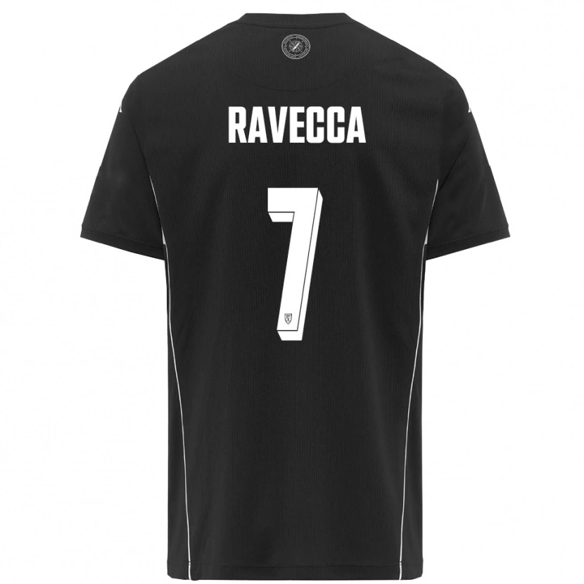 Danxen Women Edoardo Ravecca #7 Black White Away Jersey 2025/26 T-Shirt