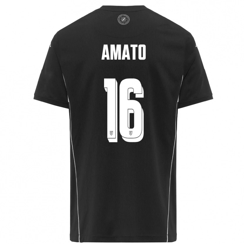 Danxen Women Salvatore Amato #16 Black White Away Jersey 2025/26 T-Shirt
