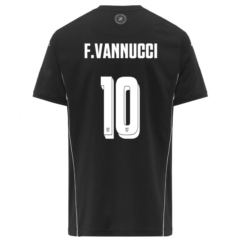 Danxen Women Federico Vannucci #10 Black White Away Jersey 2025/26 T-Shirt