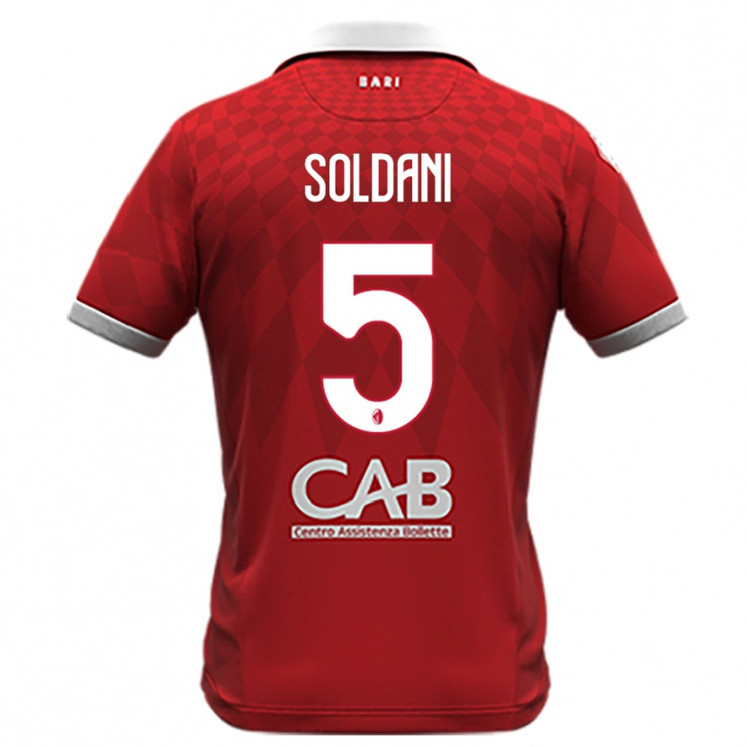 Danxen Women Mauro Soldani #5 Red White Away Jersey 2025/26 T-Shirt