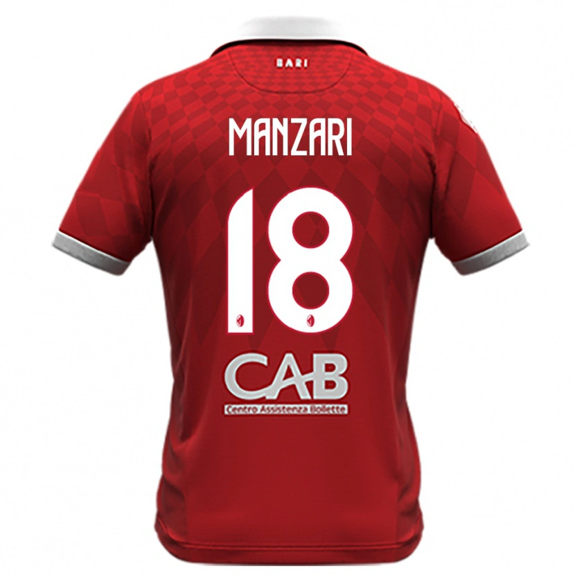 Danxen Women Giacomo Manzari #18 Red White Away Jersey 2025/26 T-Shirt