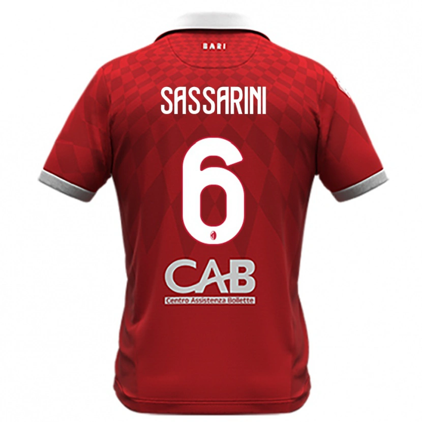 Danxen Women Luca Sassarini #6 Red White Away Jersey 2025/26 T-Shirt