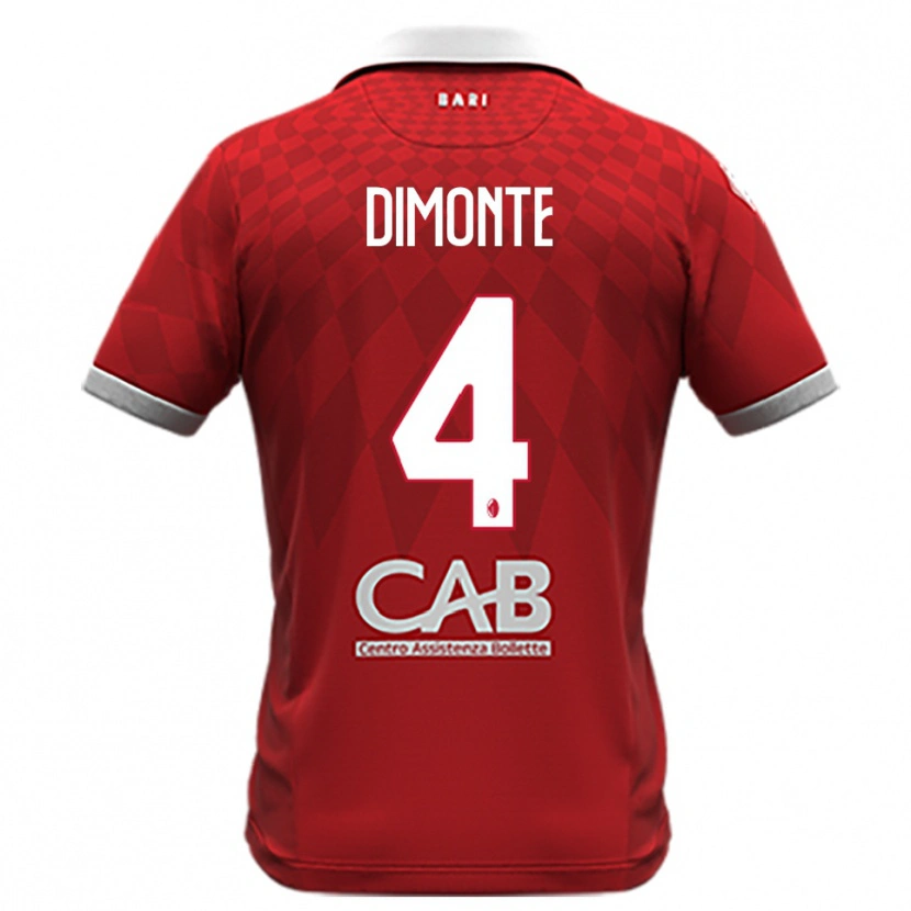 Danxen Women Paolo Dimonte #4 Red White Away Jersey 2025/26 T-Shirt