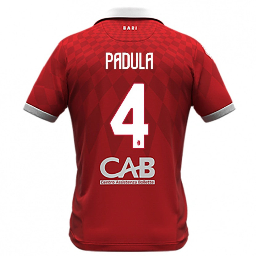 Danxen Women Giuseppe Padula #4 Red White Away Jersey 2025/26 T-Shirt