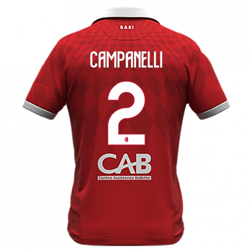 Danxen Women Alessio Campanelli #2 Red White Away Jersey 2025/26 T-Shirt