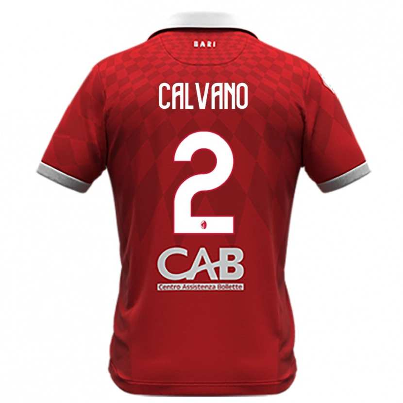 Danxen Women Savino Calvano #2 Red White Away Jersey 2025/26 T-Shirt