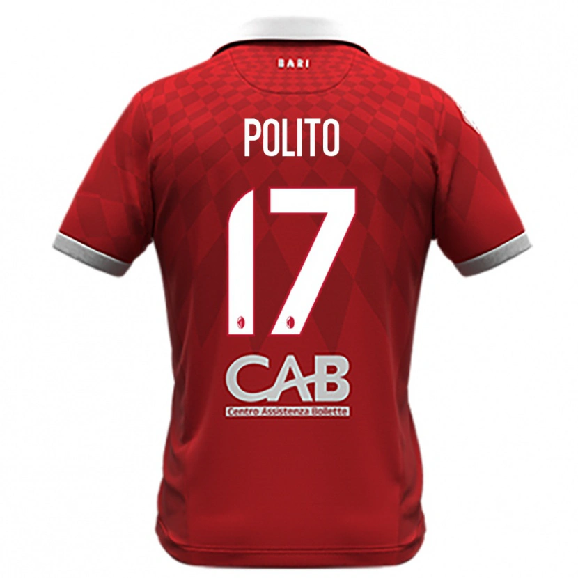 Danxen Women Fabio Polito #17 Red White Away Jersey 2025/26 T-Shirt