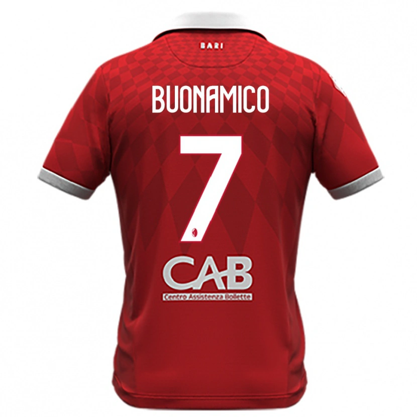 Danxen Women Alessandro Buonamico #7 Red White Away Jersey 2025/26 T-Shirt