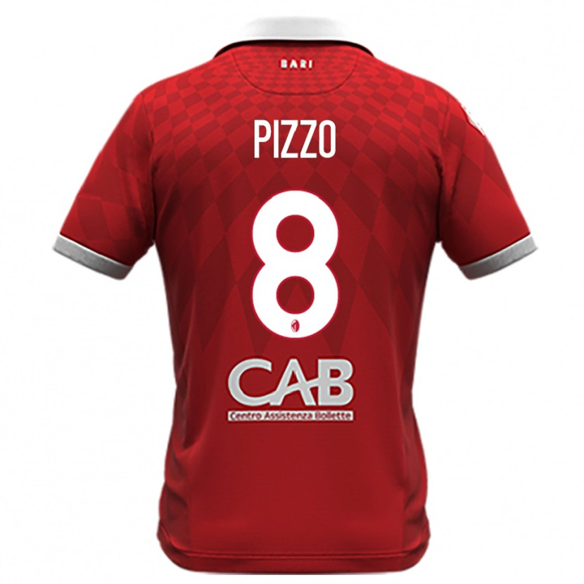 Danxen Women Benedetto Pizzo #8 Red White Away Jersey 2025/26 T-Shirt