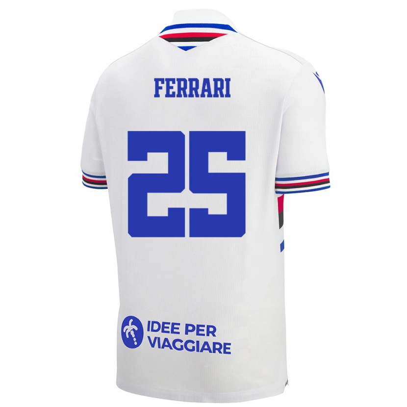 Danxen Women Alex Ferrari #25 White Blue Red Away Jersey 2025/26 T-Shirt