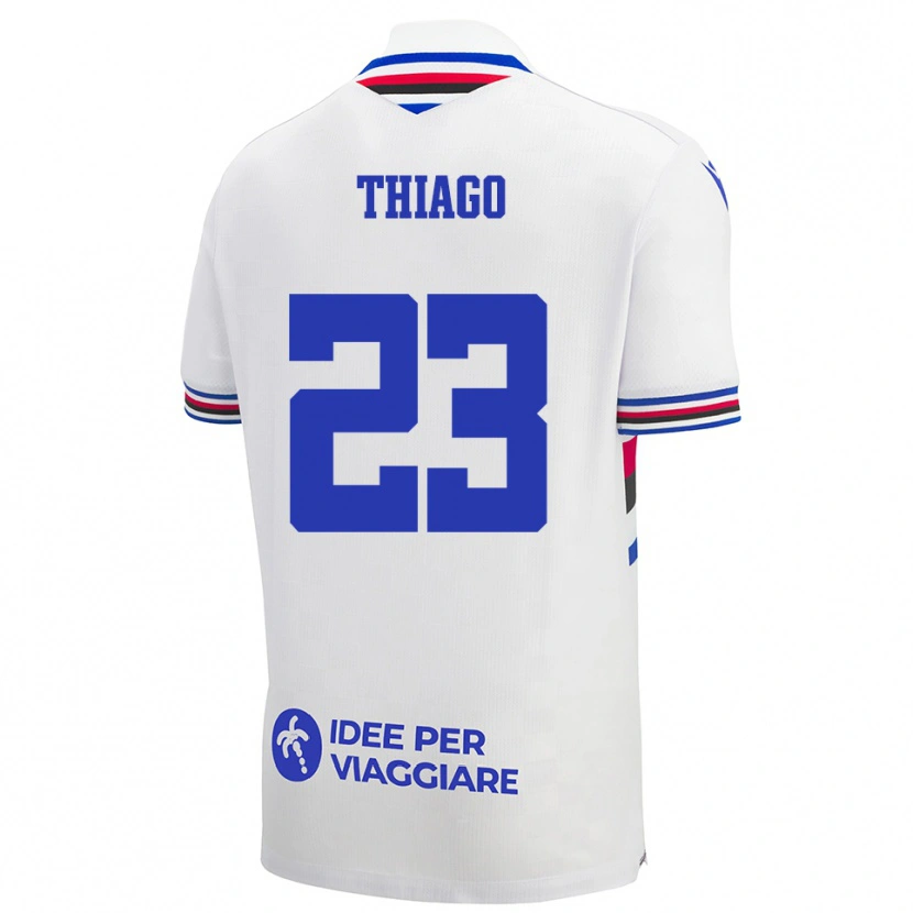 Danxen Women Thiago #23 White Blue Red Away Jersey 2025/26 T-Shirt