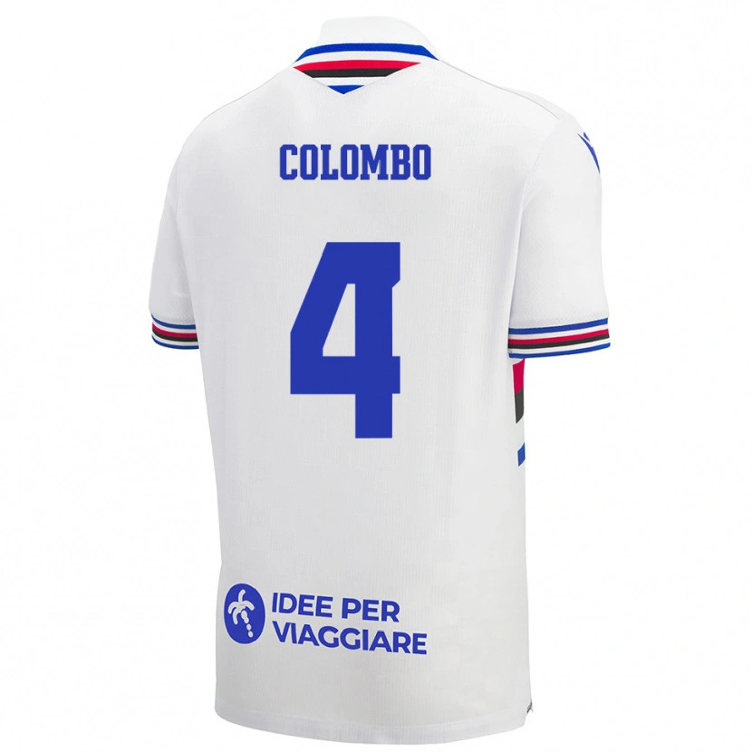 Danxen Women Sofia Colombo #4 White Blue Red Away Jersey 2025/26 T-Shirt