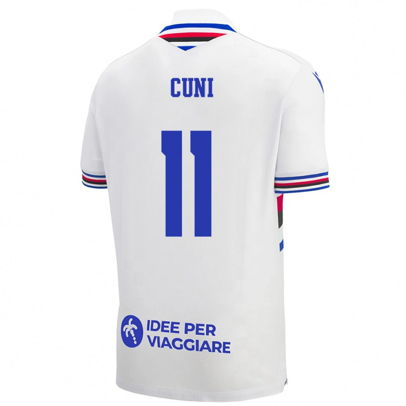 Danxen Women Marvin Cuni #11 White Blue Red Away Jersey 2025/26 T-Shirt