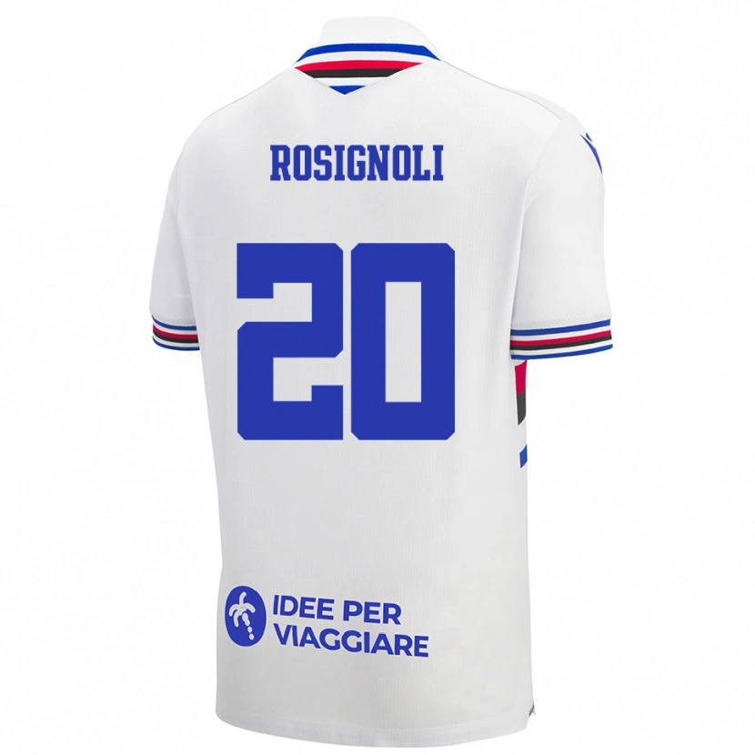 Danxen Women Syria Rosignoli #20 White Blue Red Away Jersey 2025/26 T-Shirt