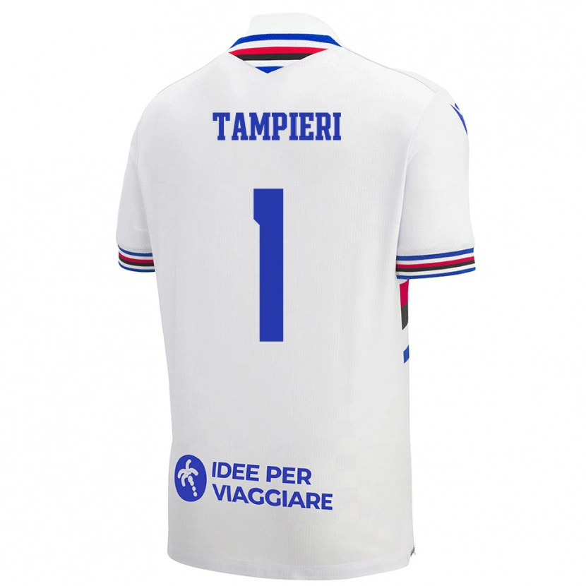 Danxen Women Amanda Tampieri #1 White Blue Red Away Jersey 2025/26 T-Shirt
