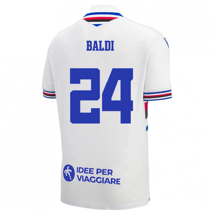 Danxen Women Sara Baldi #24 White Blue Red Away Jersey 2025/26 T-Shirt