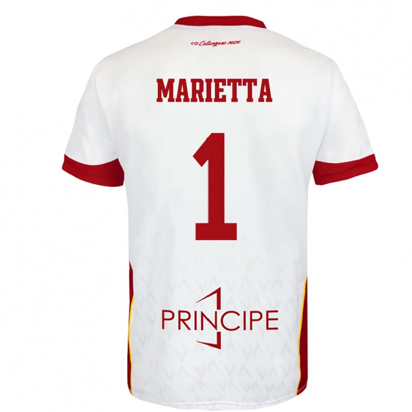 Danxen Women Christian Marietta #1 White Red Away Jersey 2025/26 T-Shirt