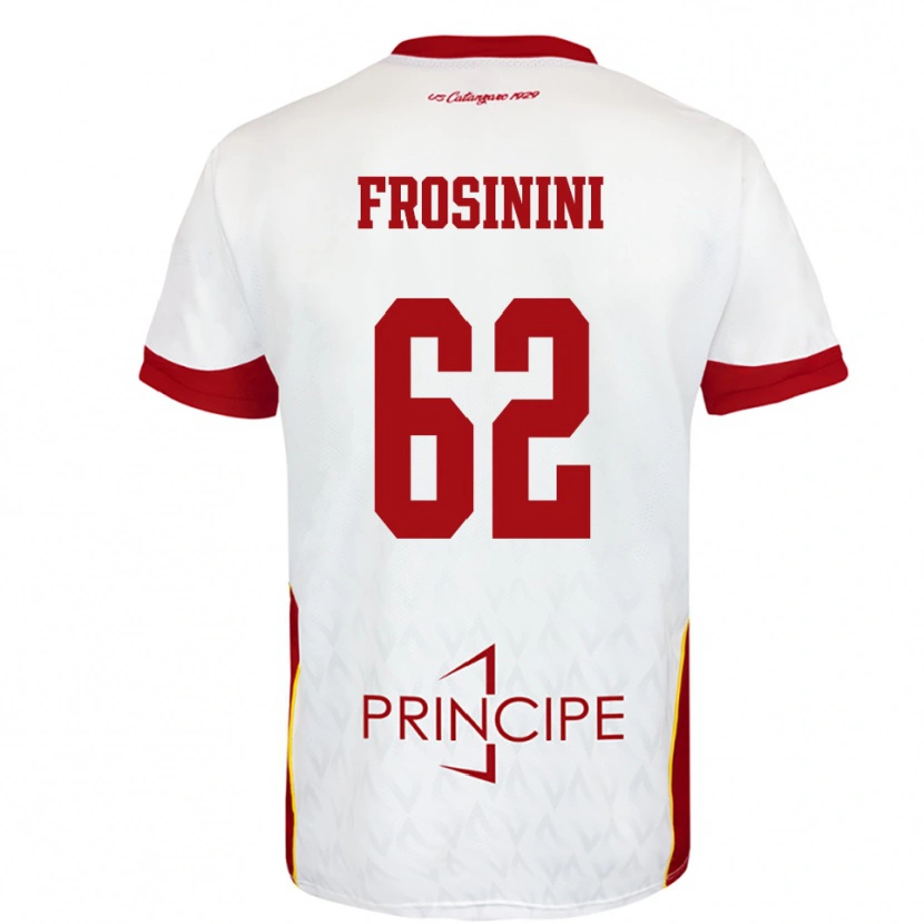 Danxen Women Ruggero Frosinini #62 White Red Away Jersey 2025/26 T-Shirt