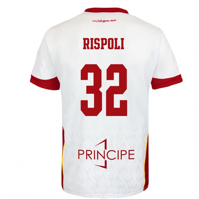 Danxen Women Fabio Rispoli #32 White Red Away Jersey 2025/26 T-Shirt
