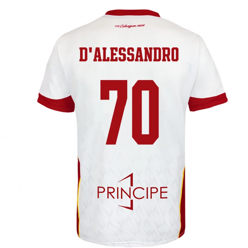 Danxen Women Marco D'alessandro #70 White Red Away Jersey 2025/26 T-Shirt