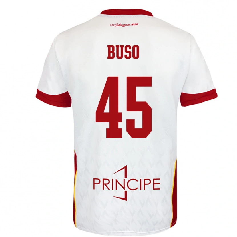 Danxen Women Nicolò Buso #45 White Red Away Jersey 2025/26 T-Shirt