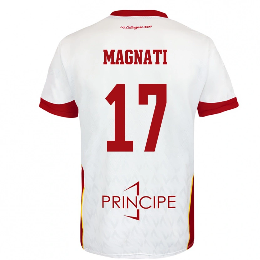 Danxen Women Francesco Magnati #17 White Red Away Jersey 2025/26 T-Shirt