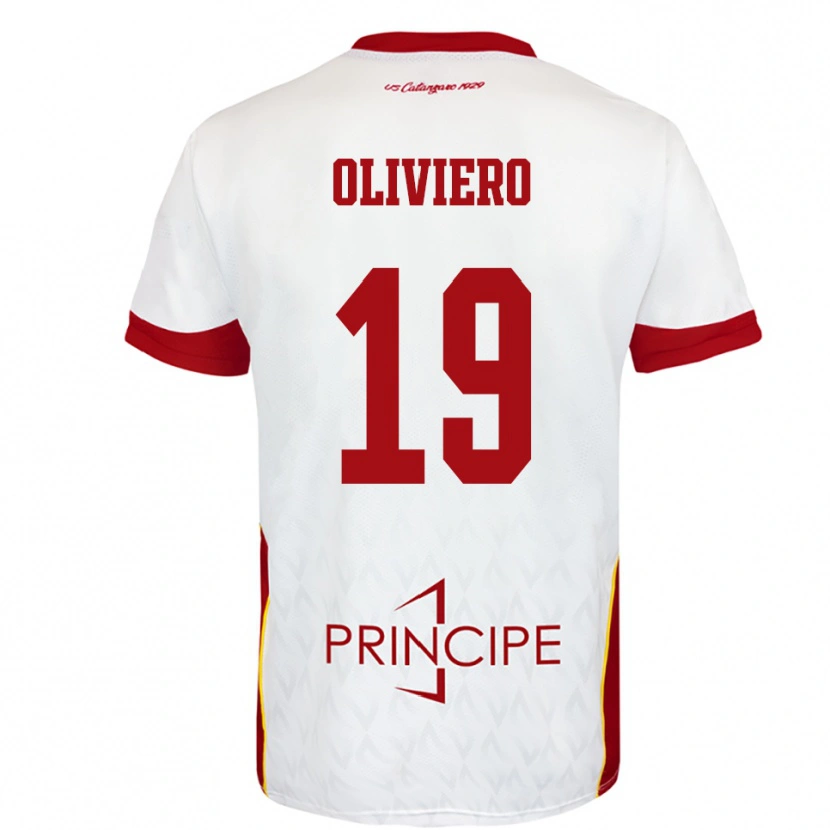 Danxen Women Andrea Oliviero #19 White Red Away Jersey 2025/26 T-Shirt
