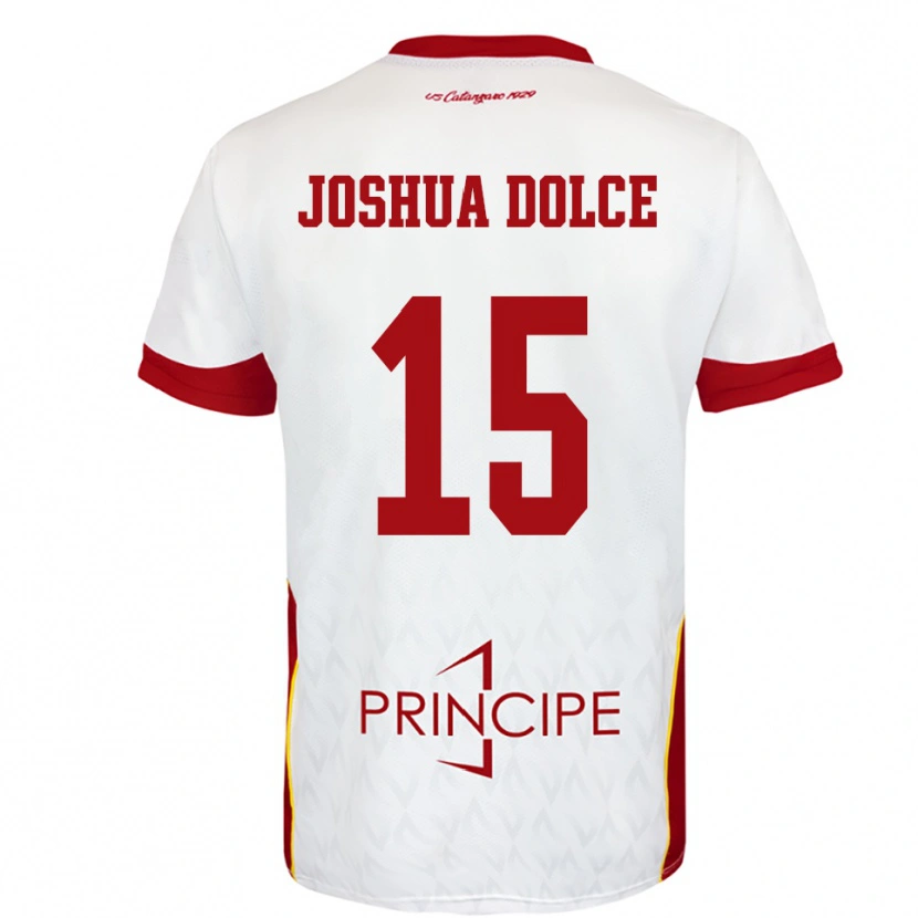 Danxen Women Dave Joshua Dolce #15 White Red Away Jersey 2025/26 T-Shirt