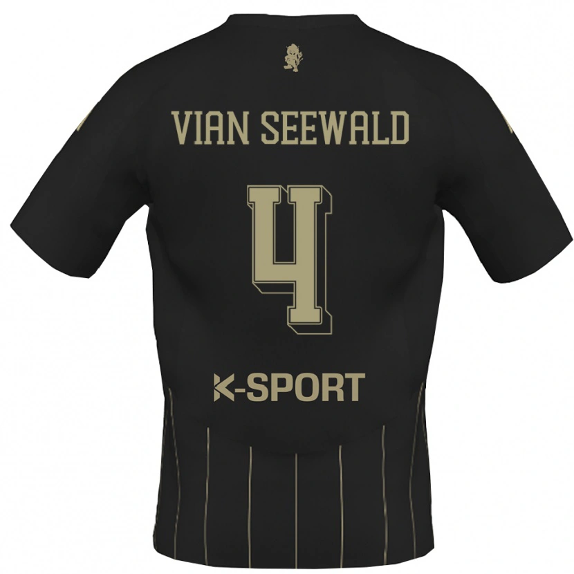 Danxen Women Pedro Vian Seewald #4 Gray White Away Jersey 2025/26 T-Shirt