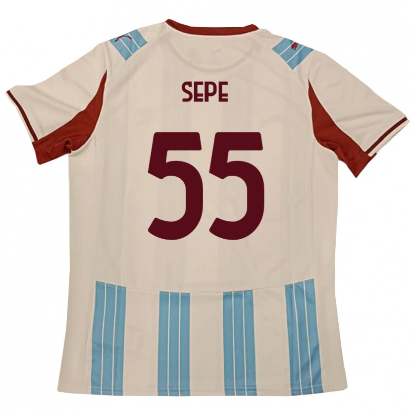 Danxen Women Luigi Sepe #55 Sky Blue White Away Jersey 2025/26 T-Shirt