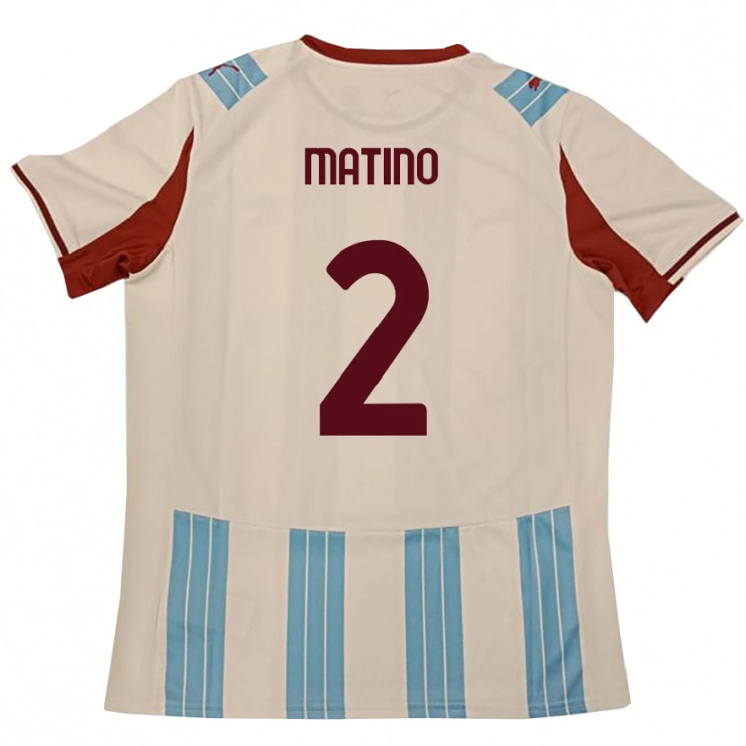Danxen Women Emmanuele Matino #2 Sky Blue White Away Jersey 2025/26 T-Shirt