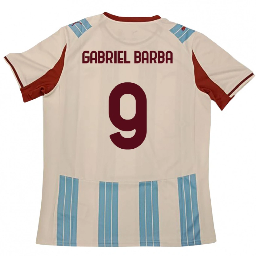 Danxen Women Luigi Gabriel Barba #9 Sky Blue White Away Jersey 2025/26 T-Shirt