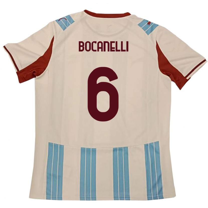 Danxen Women Giovanni Bocanelli #6 Sky Blue White Away Jersey 2025/26 T-Shirt
