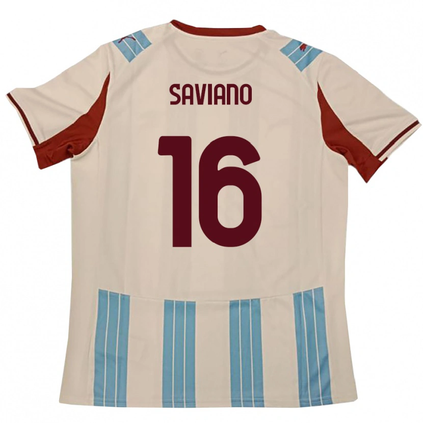 Danxen Women Gianpaolo Saviano #16 Sky Blue White Away Jersey 2025/26 T-Shirt